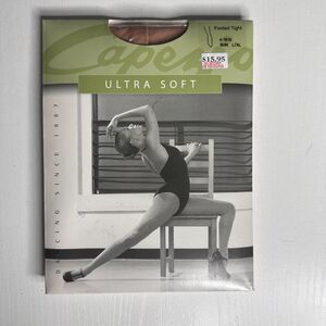 Capezio Ultra Soft Footed Tights #1815 Sun L/XL Matte Semi-Opaque Dancewear